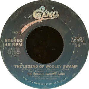 The Charlie Daniels Band - The Legend Of Wooley Swamp / Money - VG+ 7" Single 45RPM 1980 Epic USA - Rock - Shuga Records