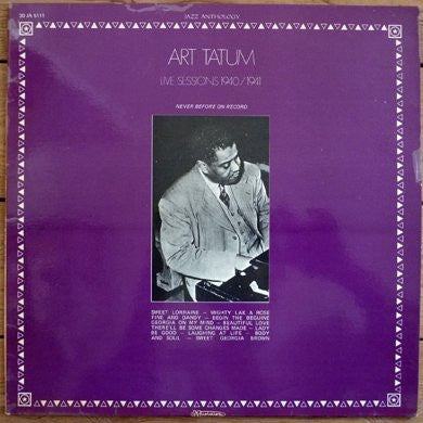 Art Tatum ‎– Live Sessions 1940 / 1941 - Mint- LP Record 1978 Musidisc France Import Vinyl - Jazz / Swing