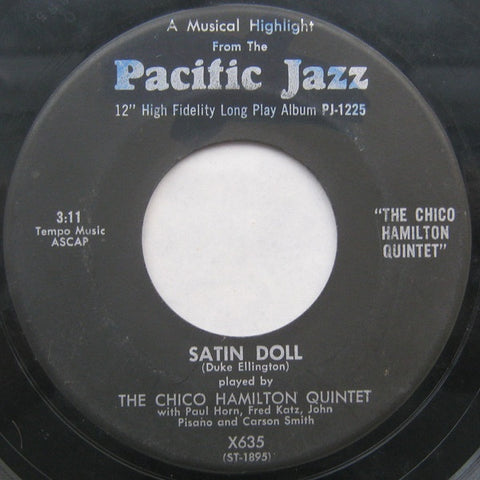 The Chico Hamilton Quintet - Satin Doll / The Jim Hall Trio - Stella By Starlight - VG 7" Single 45 rpm Pacific Jazz USA - Jazz
