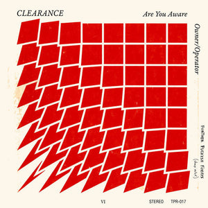 Clearance - Are You Aware? - New Vinyl Record 2016 Tall Pat Records 7" + Download (including bonus tracks!) - Chicago, IL Post-Punk / Garage