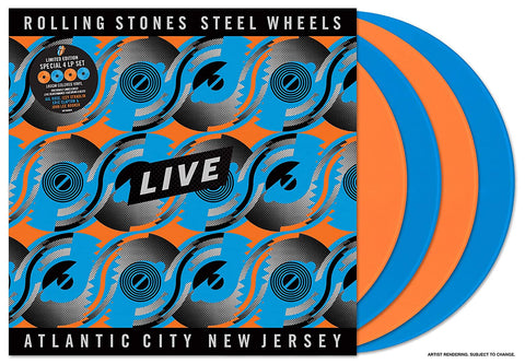 The Rolling Stones - Steel Wheels Live: Live From Atlantic City, NJ, 1989 - New 4 Lp Record 2020 Eagle USA Tangerine & Sky Blue Vinyl - Rock & Roll