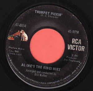Al (He's The King) Hirt ‎– Trumpet Pickin' / Skillet Lickin - VG+ 7" Single 45RPM 1966 RCA Victor USA - Pop
