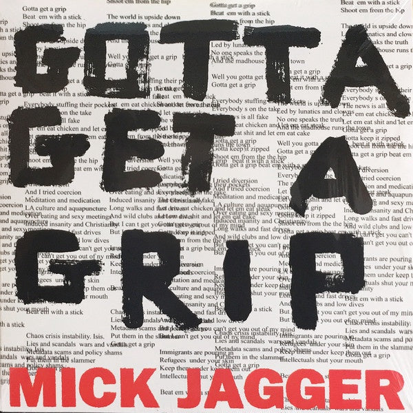 Mick Jagger - Gotta Get A Grip / England Lost - New EP Record 2017 Polydor Interscope USA Vinyl - Rock & Roll / Blues Rock / The Rolling Stones - Shuga Records