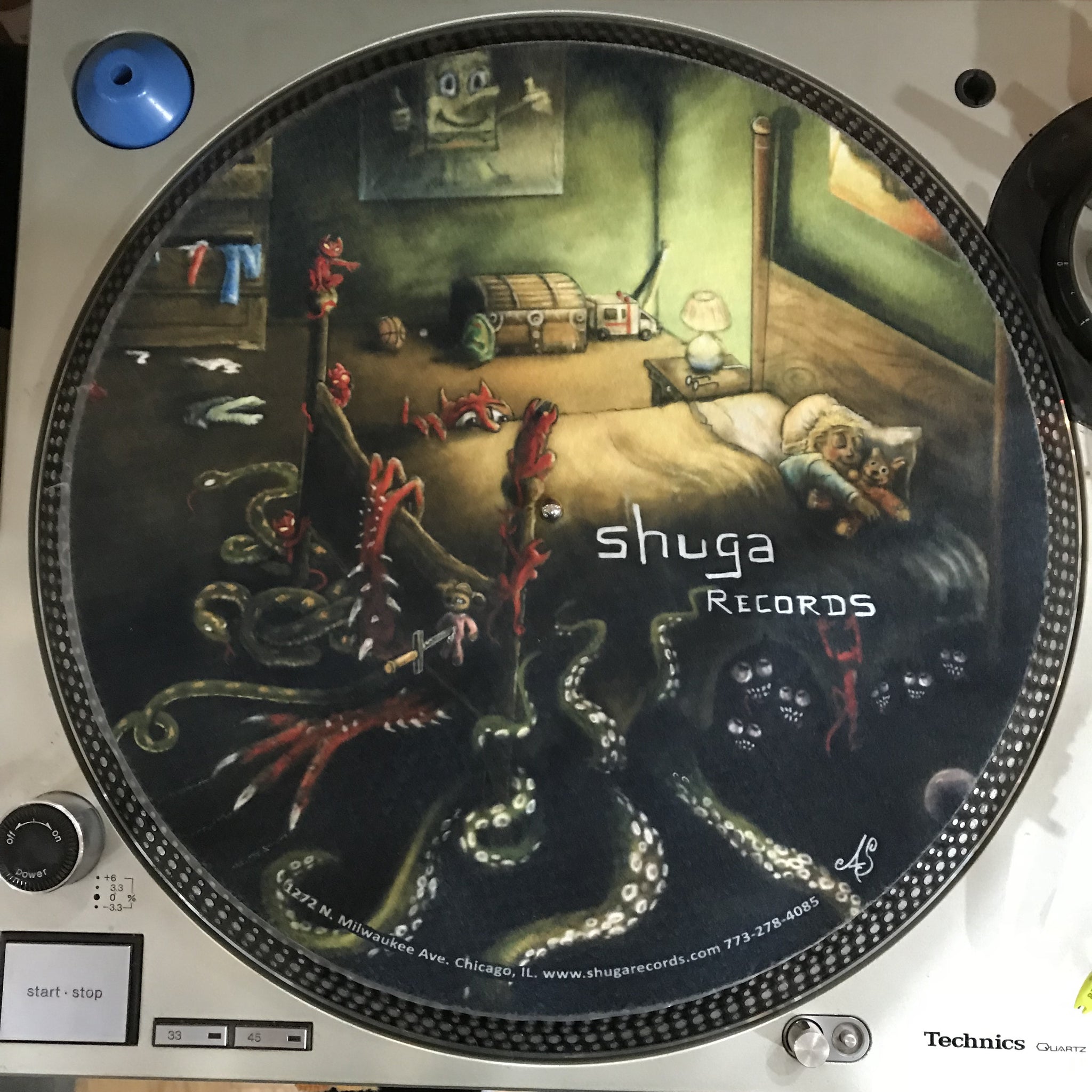 Shuga Records 2018 Limited Edition Vinyl Record Slipmat Monsters Under The Bed