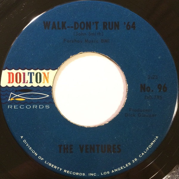 The Ventures ‎- Walk.. Don't Run '64 / The Cruel Sea - VG+ 7" Single 45 RPM 1964 USA - Surf Rock - Shuga Records