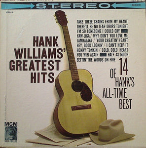 Hank Williams ‎– Hank Williams' Greatest Hits: 14 of Hank's All-Time Best - Mint- Lp Record 1968 Reissue (Orig. 1961) USA Stereo Original Vinyl - Country - Shuga Records