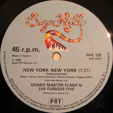 Grandmaster Flash & the Furious Five - New York, New York VG 12" Single 1983 (UK import) - Hip Hop