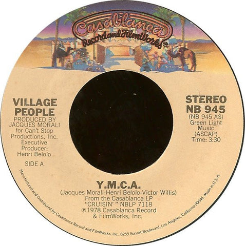 Village People ‎– Y.M.C.A. / The Woman - VG+ 45rpm 1978 USA Casablanca Records - Funk / Soul / Disco