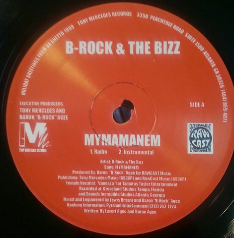 B-Rock & The Bizz - Mymamanem - VG+ 12" Single 1999 Tony Mercedes USA - Hip Hop