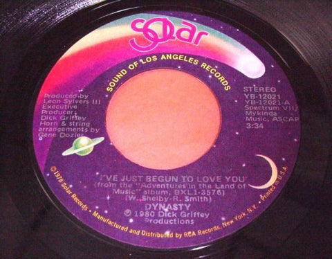 Dynasty ‎– I've Just Begun To Love You / When You Feel Like Giving Love (dial My Number) - VG+ 45rpm 1980 USA Solar Records - Funk / Soul