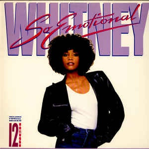 Whitney Houston - So Emotional - Mint 12" Single - 1987 Arista USA - Electronic / Synth-Pop