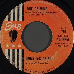 Jimmy McGriff ‎– One Of Mine / Broadway VG+ 7" Single 45rpm 1963 Sue Records USA - Soul-Jazz - Shuga Records