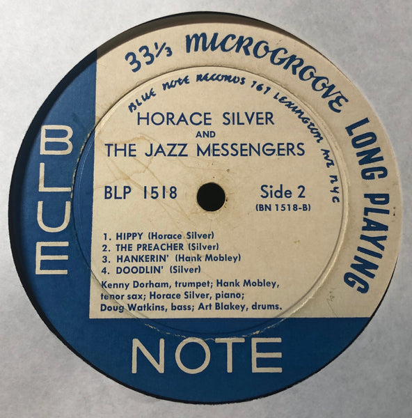 Horace Silver And The Jazz Messengers ‎– Horace Silver And The Jazz Messengers - VG- (low grade) LP Record 1956 Blue Note USA Lexington Mono Original RARE with Kenny Dorham,  Hank Mobley,   Art Blakey &  Doug Watkins - Jazz / Hard Bop - Shuga Records