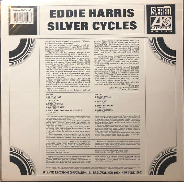 Eddie Harris ‎– Silver Cycles (1969) - New Lp Record 2015 Music On Vinyl Europe 180 gram Vinyl - Jazz / Free Improvisation - Shuga Records
