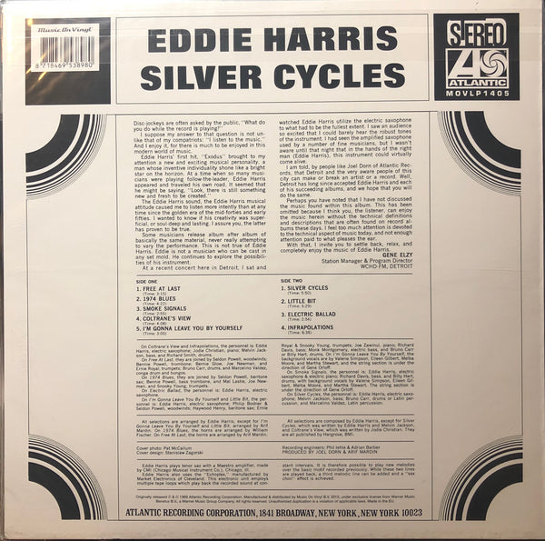 Eddie Harris ‎– Silver Cycles (1969) - New Lp Record 2015 Music On Vinyl Europe 180 gram Vinyl - Jazz / Free Improvisation