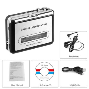 NEW - Digitnow!Audio USB Portable Cassette Tape to MP3 Player Adapter with USB Cable and Software Cd Also Features Auto Reverse - FOR PC