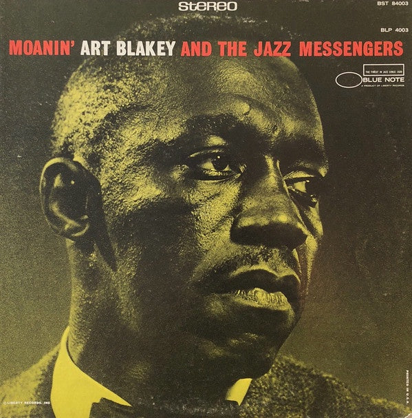 Art Blakey And The Jazz Messengers ‎– Moanin' (1958) - VG LP Record 1971 Blue Note USA Stereo Vinyl - Jazz / Hard Bop