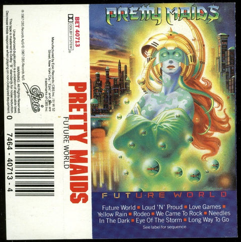 Pretty Maids ‎– Future World - Used Cassette Tape Epic 1987 USA - Rock