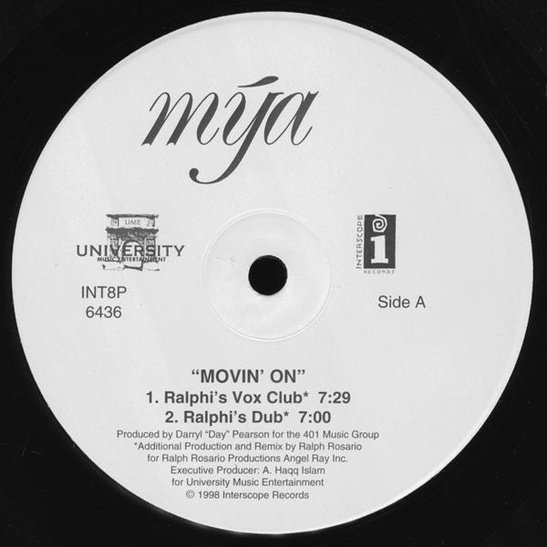 Mýa ‎– Movin' On - New 12" Single 1998 Interscope USA Vinyl - R&B