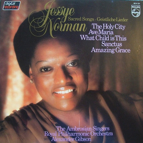 Jessye Norman / The Ambrosian Singers / Royal Philharmonic Orchestra / Alexander Gibson - Sacred Songs - Geistliche Lieder - New Vinyl Record 1981 (Holland Import)