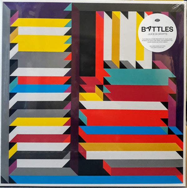 Battles ‎– Juice B Crypts - New 2 LP Record 2019 Warp Exclusive Limited Edition Clear Vinyl EU Import with Download - Experimental / Post Rock / Electronic