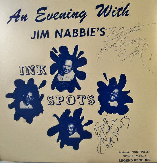 Jimmie Nabbie's Ink Spots ‎– An Evening With Jim Nabbie's Ink Spots VG+ (Signed?) Virtue Stereo LP - Jazz