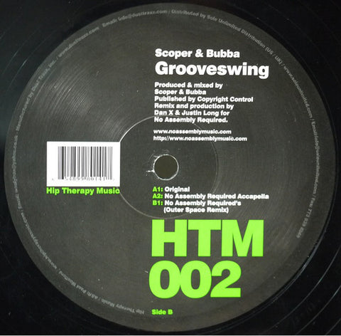 Scoper & Bubba – Grooveswing - New 12" Single 2005 Hip Therapy Music USA Vinyl - House / Tech House / Electro