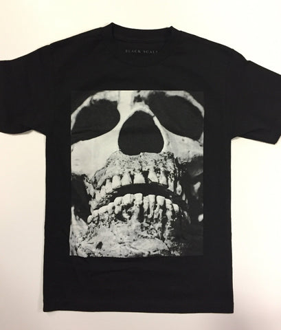 Black Scale Skull Men's Black T-Shirt
