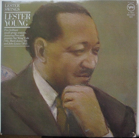Lester Young ‎– Lester Swings VG 1977 Verve Records 2-LP Compilation Reissue LP - Jazz