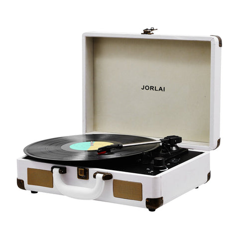 (NEW) Crosley - JORLAU 3-Speed Record Player with Built-In Suitcase Speakers and Vinyl to MP3 Compatibility