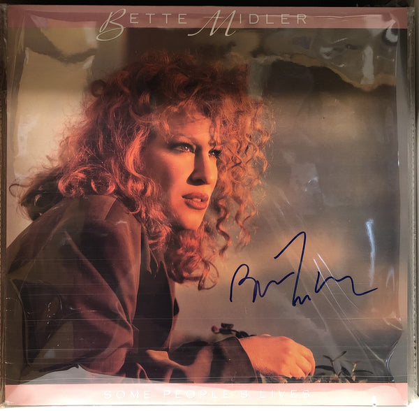 Signed Autographed - Bette Midler – Some People's Lives - VG+ LP Record 1990 Atlantic USA Vinyl - Pop - Shuga Records