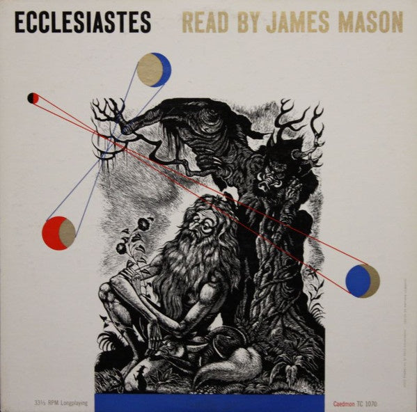 James Mason ‎– Ecclesiastes - VG+ Lp Record 1957 USA Caedmon Vinyl - Spoken Word / Poetry - Shuga Records