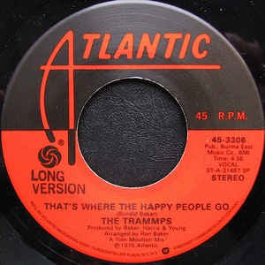 The Trammps- That's Where The Happy People Go- VG 7" Single 45RPM- 1975 Atlantic USA- Electonic/Funk/Disco