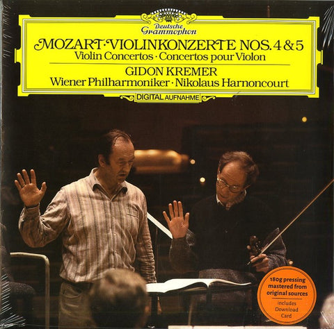 Gidon Kremer / Nikolaus Harnoncourt - Wiener Philharmoniker ‎– Mozart - Violin Concertos Nr. 4 & 5 (1988) - New LP Record 2017 Deutsche Grammophon Europe Import 180 gram Vinyl - Classical