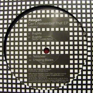 Reagen ‎– Can't Remember That EP - Mint 12" Single Record 2007 UK Leftout Vinyl - Minimal Techno