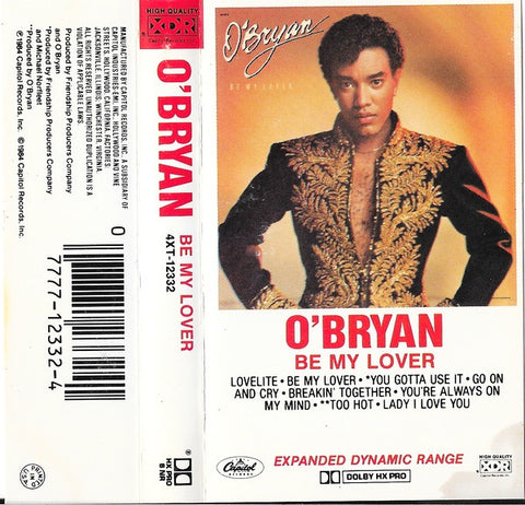 O'Bryan ‎– Be My Lover - Used Cassette Tape Capitol 1984 USA - Electronic / Funk