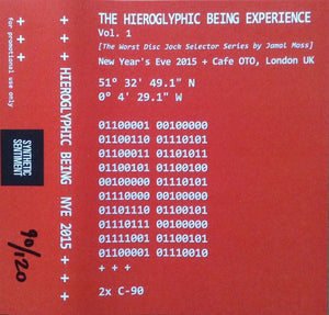 Hieroglyphic Being ‎– The Hieroglyphic Being Experience Vol. 1 - New Cassette Tape - Synthetic Sentiment 2x Cassette Red Edition Hand-Numbered to 120 - Acid House / Deep House / Experimental