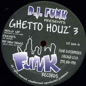 Various ‎– Ghetto Houz'3 - VG- 12" Single 1999 Funk USA - Chicago House