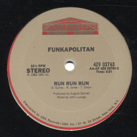 Funkapolitan ‎– Run Run Run - Mint- 12" Single 1982 USA - Disco