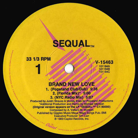 Sequal ‎- Brand New Love / Could've Had My Love - Mint- 12" Single 1989 USA - House