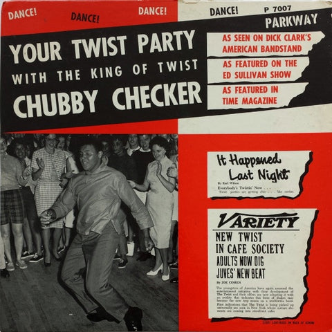 Chubby Checker ‎– Your Twist Party (With The King Of Twist) - VG+ Lp Record 1961 Parkway USA Vinyl - Rock & Roll / Twist