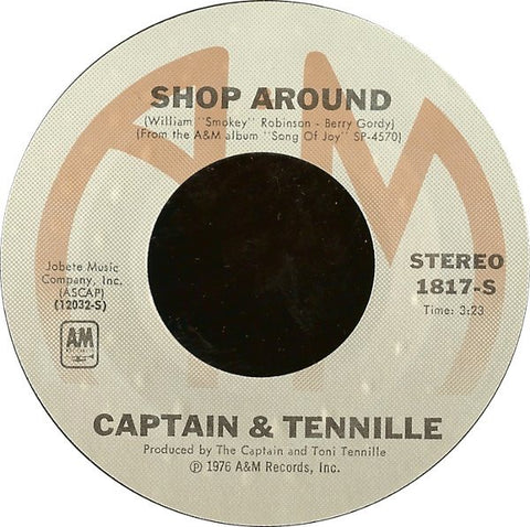Captain & Tenille- Shop Around / Butterscotch Castle- M- 7" Single 45RPM- 1976 A&M Records USA- Pop/Vocal