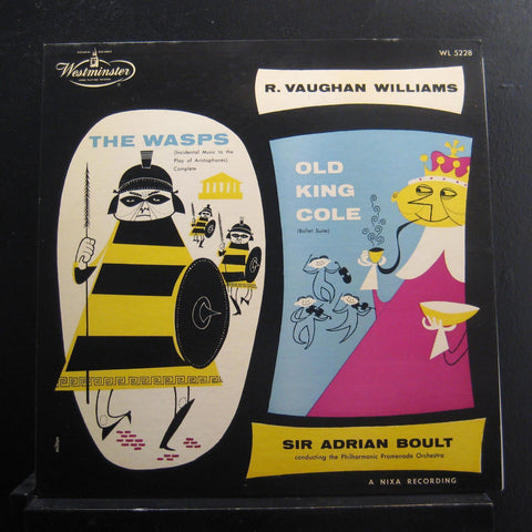 Sir Adrian Boult - Vaughan Williams - The Wasps / Old King Cole - VG+ Lp Record 1954 Westminster USA Mono Vinyl - Classical