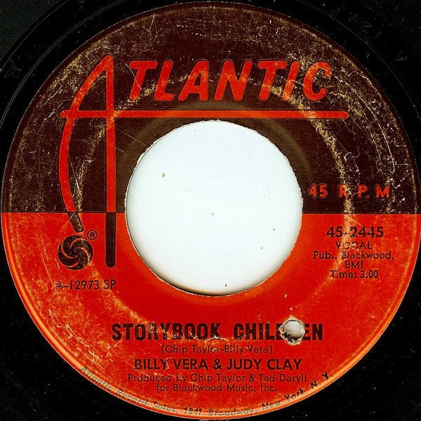 Billy Vera & Judy Clay ‎- Storybook Children / Really Together - VG+ 7" Single 45 RPM 1967 USA - Funk / Soul - Shuga Records