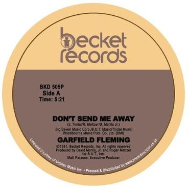 Garfield Fleming - Don't Send Me Away / You Got Dat Right - New 12" Single 2019 RSD Limited Pressing - Soul / Boogie