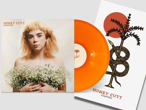 Honey Cutt ‎– Coasting  - Mint- Lp Record 2020 Kanine USA Transparent Orange Vinyl, Poster & Download - Indie Rock / Indie Pop / Surf