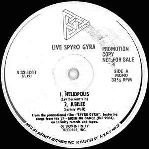 Spyro Gyra ‎– Live Spyro Gyra - VG- 7" Single 45RPM 1979 Infinity Records USA - Jazz