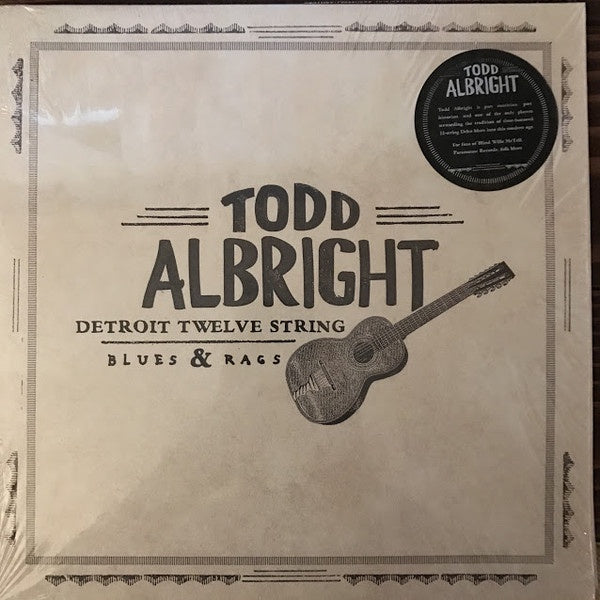 Todd Albright ‎– Detroit Twelve String Blues & Rags EP - New Vinyl 2017 Third Man Records Stereo Pressing - Delta Blues