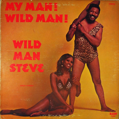 Wild Man Steve ‎– My Man! Wild Man! - VG+ 1969 Raw Stereo LP - Comedy