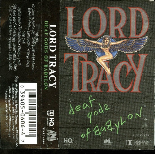 Lord Tracy ‎– Deaf Gods Of Babylon - Used Cassette Tape Uni 1989 USA - Rock - Shuga Records